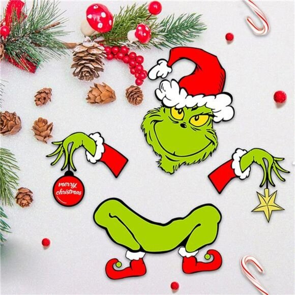 Funny Christmas Tree Ornament Thief Stole Tree Topper Head Arms and Legs - Picture 6 of 6